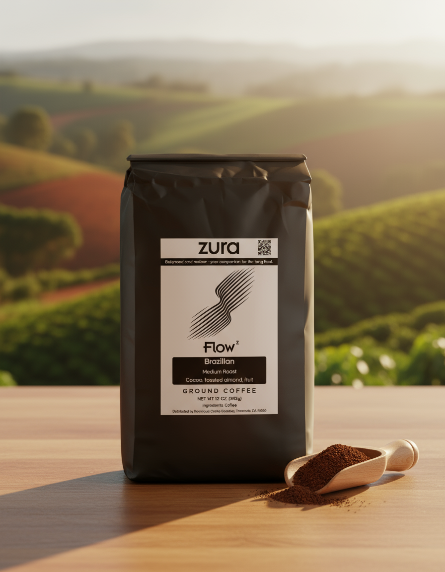 Flow: Brazilian | Medium Roast | Ground Coffee (12oz)