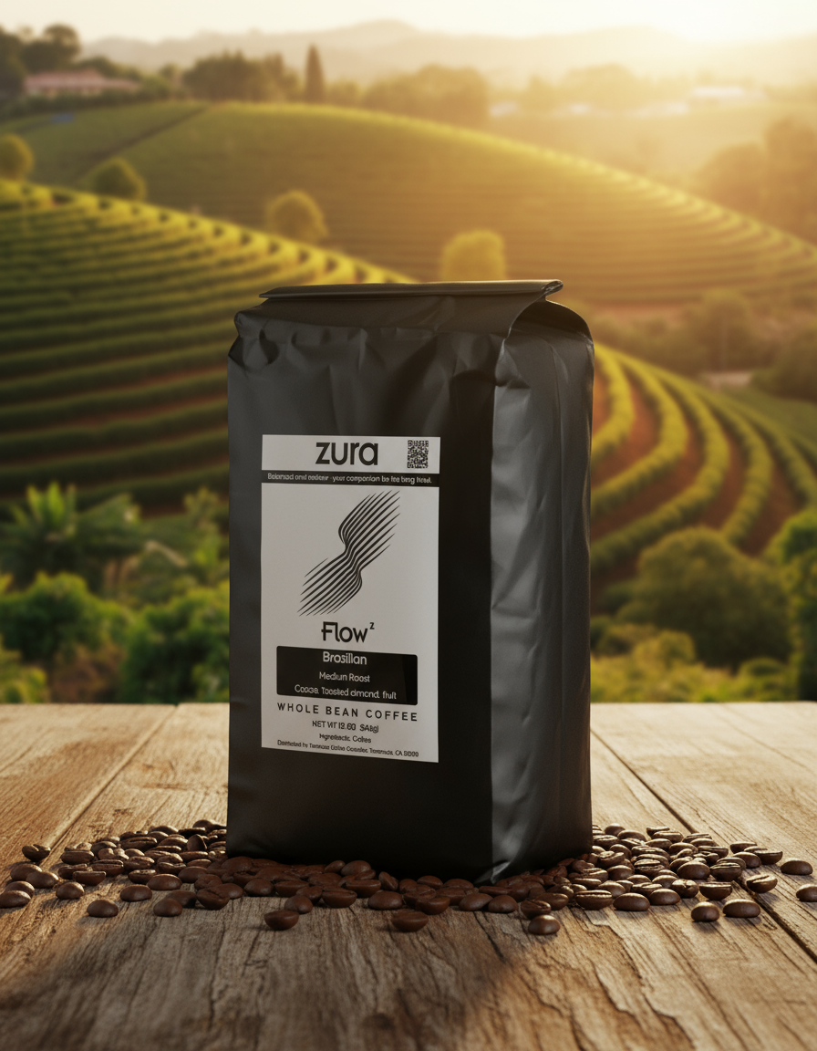 Flow: Brazilian | Medium Roast | Whole Bean Coffee (12oz)