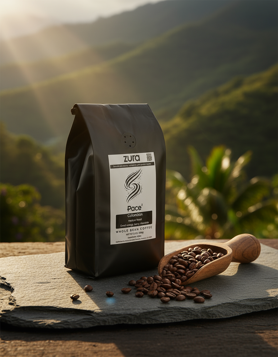 Pace: Colombian | Medium Roast | Whole Bean Coffee (12oz)