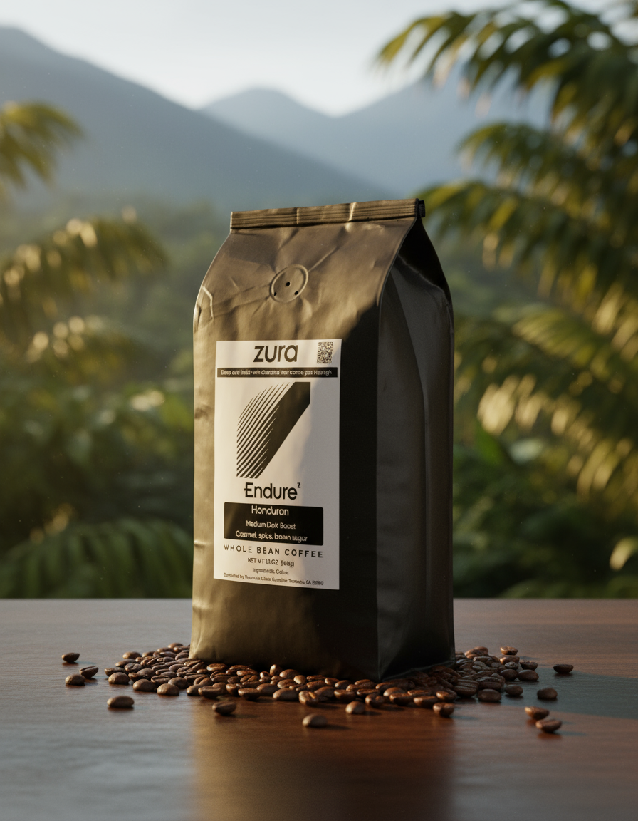 Endure: Honduras | Medium-Dark Roast | Whole Bean Coffee (12oz)